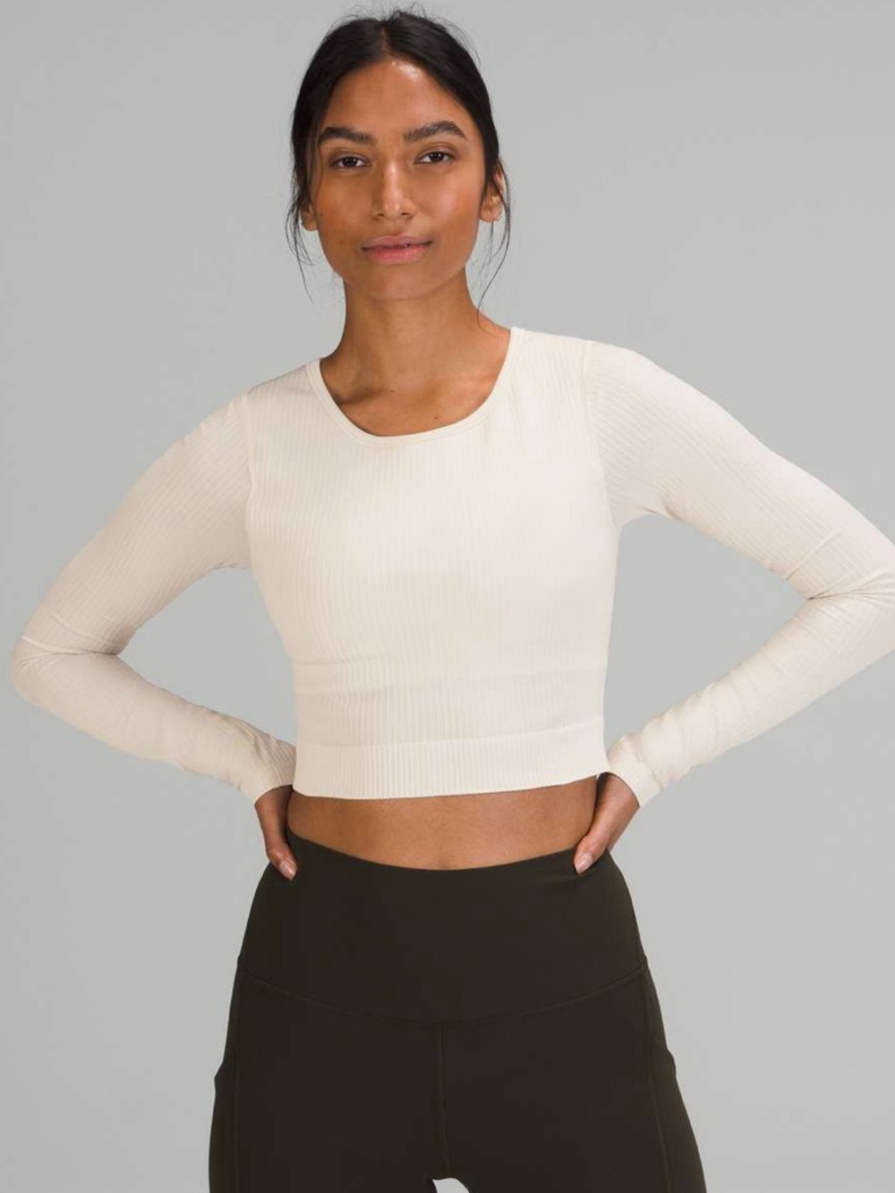 Lululemon Ebb to Street Long Sleeve White Opal
